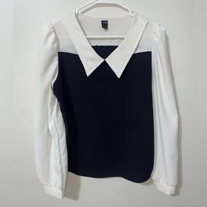 Shein Black and White Blouse